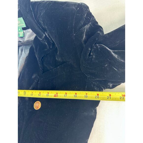 VTG LRL Ralph Lauren Womens 10 Double Breasted Velvet Blazer Gold Buttons - Picture 7 of 13